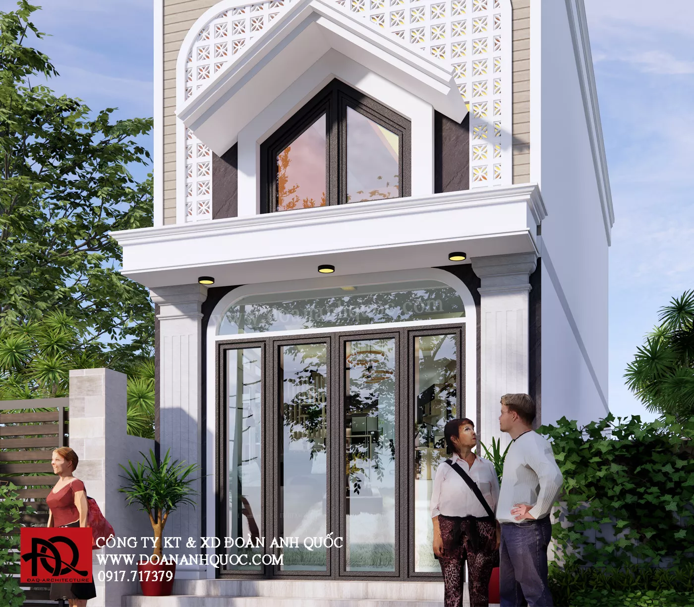 Thiết kế nhà cấp 4 gác lửng hiện đại năm 2021 tai Phan Thiết _ MS13